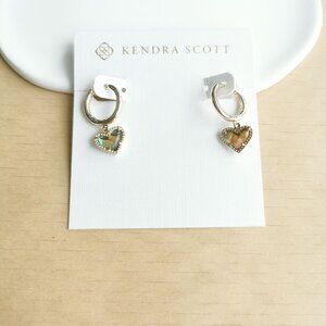 Kendra Scott Earrings | Ari Heart | Gold Abalone Shell